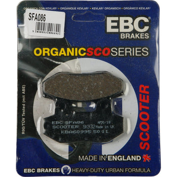Brake Pads Sfa86 Organic