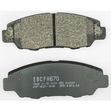 Brake Pads Fa670 Organic