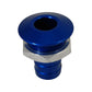 Billet Thru Hull Water Fitting Bilge Pump Outlet Blue