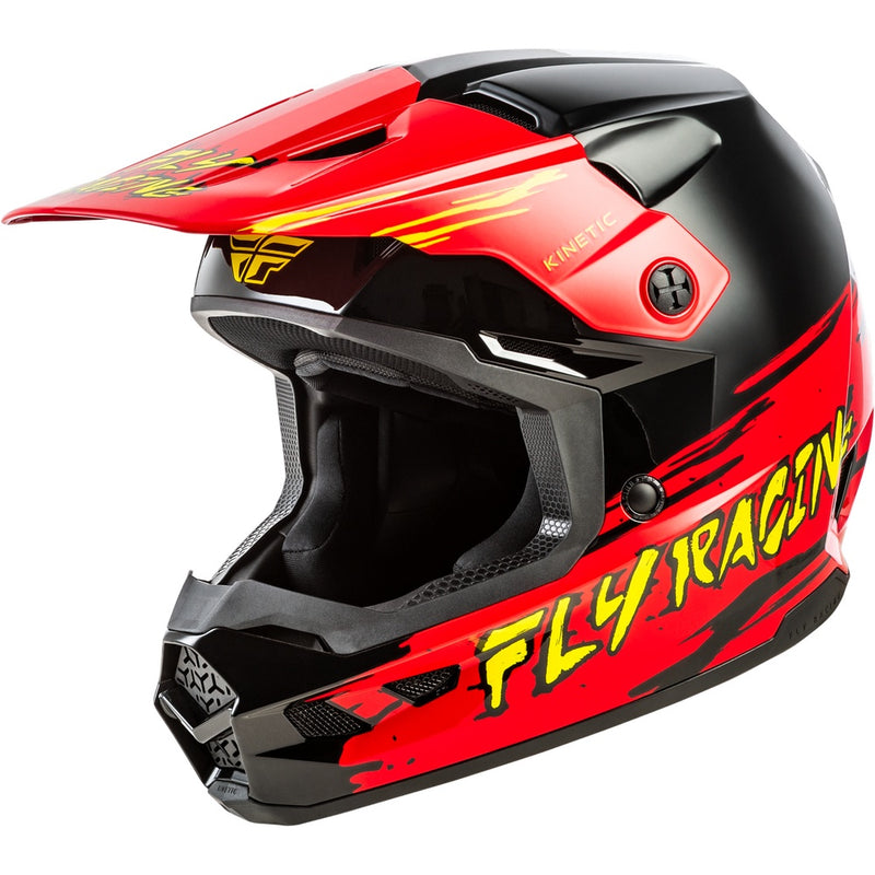 Fly Racing Youth Kinetic Surge Helmet Grey/Hi-Vis Ym