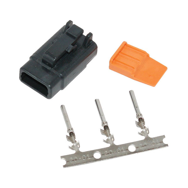 Deutsch Dtm 3 Pin Black Plug W/3 Trmnls/Wdglck Hd74113 98bk