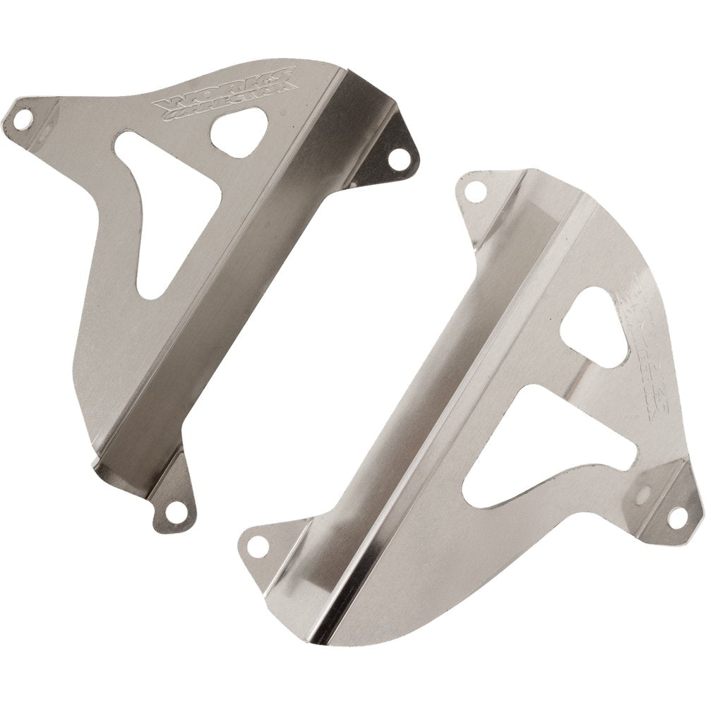 WORKS CONNECTION Radiator Brace Set - Silver - Yamaha 18-075