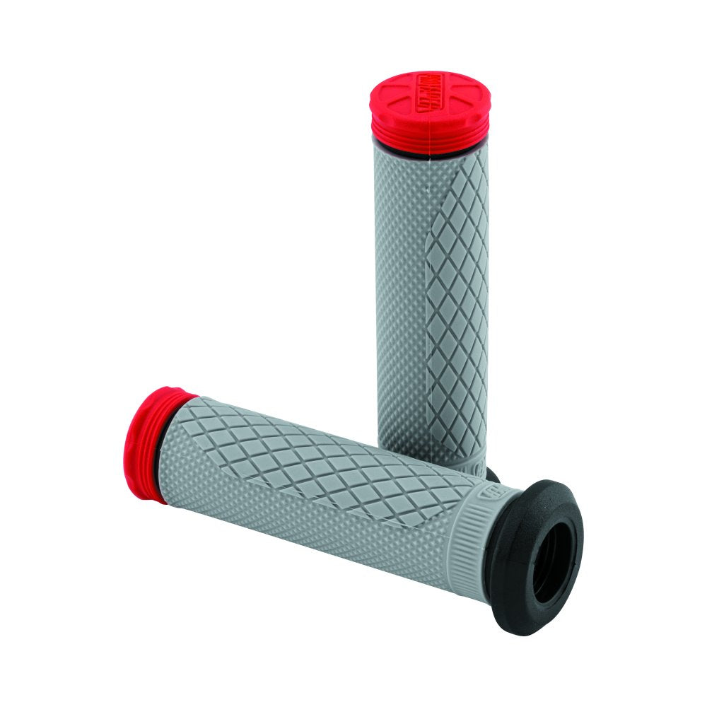 ProTaper Tri Density Full Diamond ATV Grips - Red
