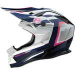 Moose Offroad MR3 Helmet - F.A.F. - White/Navy/Pink - Medium 0110-8949
