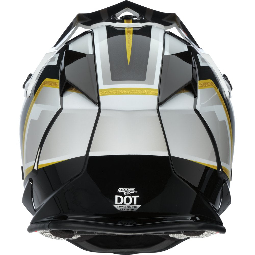 MOOSE OFFROAD MR3 Helmet - F.A.F. - White/Black/Gold - XL 0110-8931