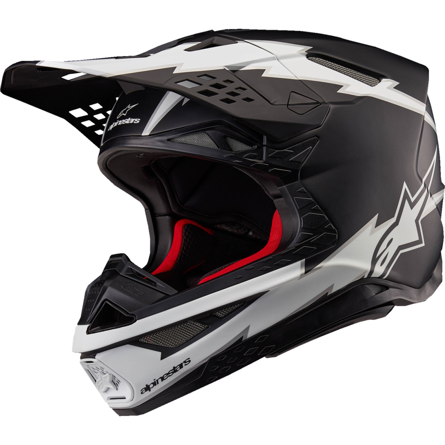 ALPINESTARS Supertech M10 Helmet - Ampress - MIPS? - Matte Black/White - 2XL 8300823-1121-2X