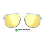 Tifosi Optics Salto Crystal Clear Smoke Yellow Mirror Sunglasses