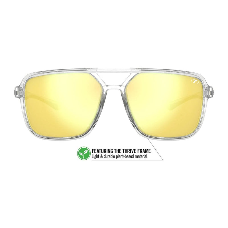 Tifosi Optics Salto Crystal Clear Smoke Yellow Mirror Sunglasses