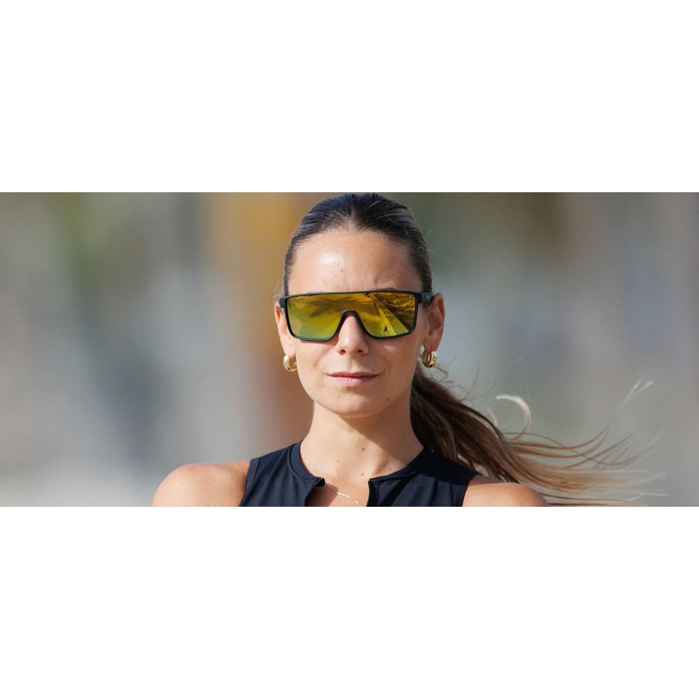 Tifosi Optics Sanctum Matte Black Smoke Yellow Mirror Sunglasses
