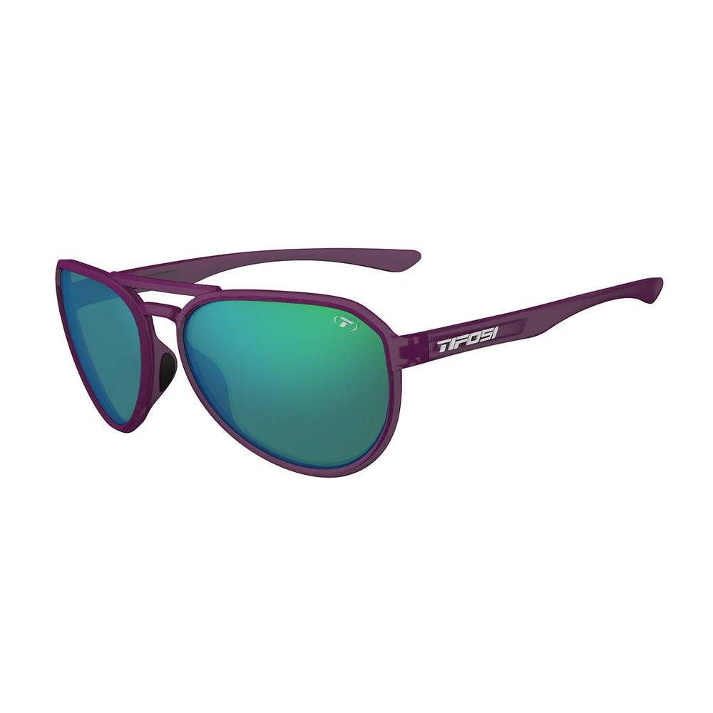 Tifosi Optics Selca Plum Crazy Smoke Green Mirror Sunglasses