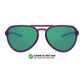 Tifosi Optics Selca Plum Crazy Smoke Green Mirror Sunglasses
