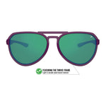 Tifosi Optics Selca Plum Crazy Smoke Green Mirror Sunglasses
