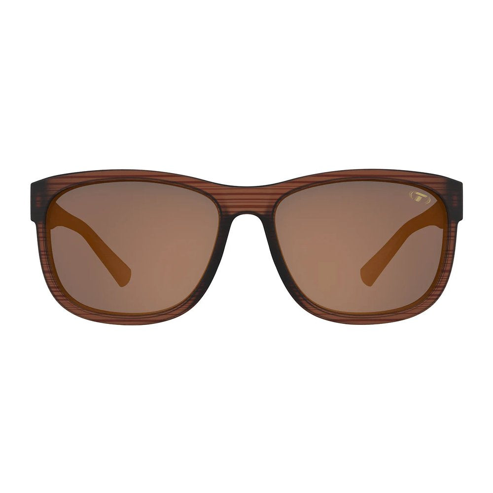 Tifosi Optics Swank X-Large Woodgrain Brown Polarized Sunglasses