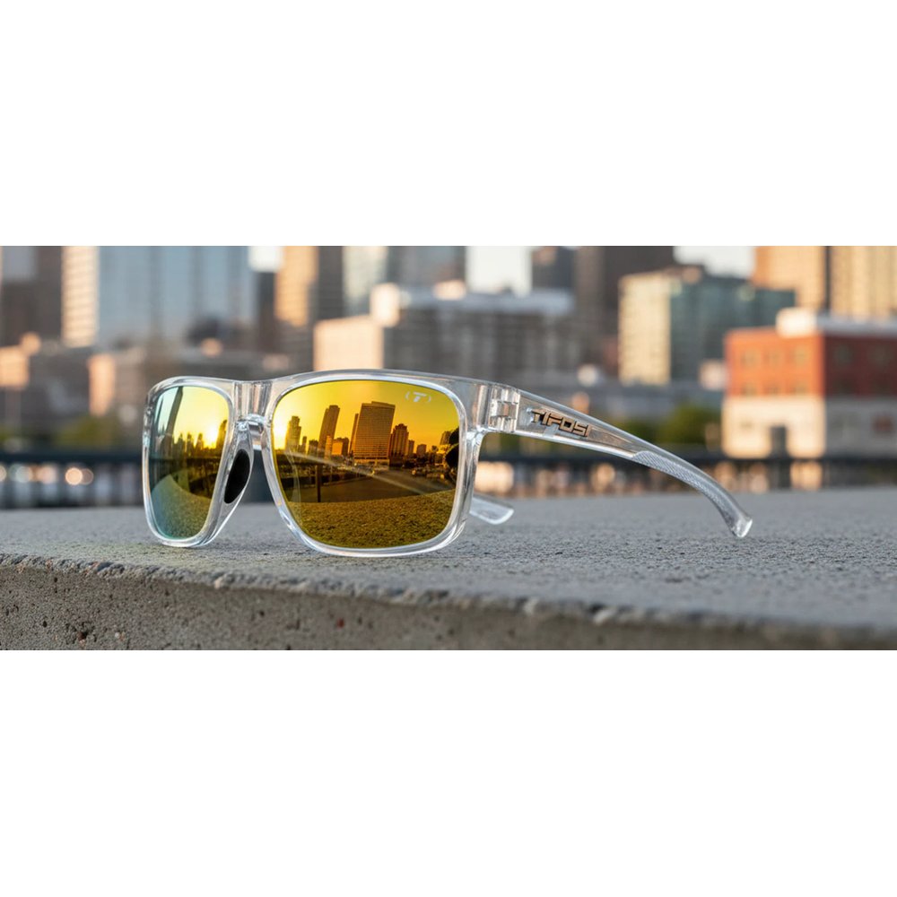 Tifosi Optics Swick Crystal Clear Smoke Yellow Mirror Sunglasses