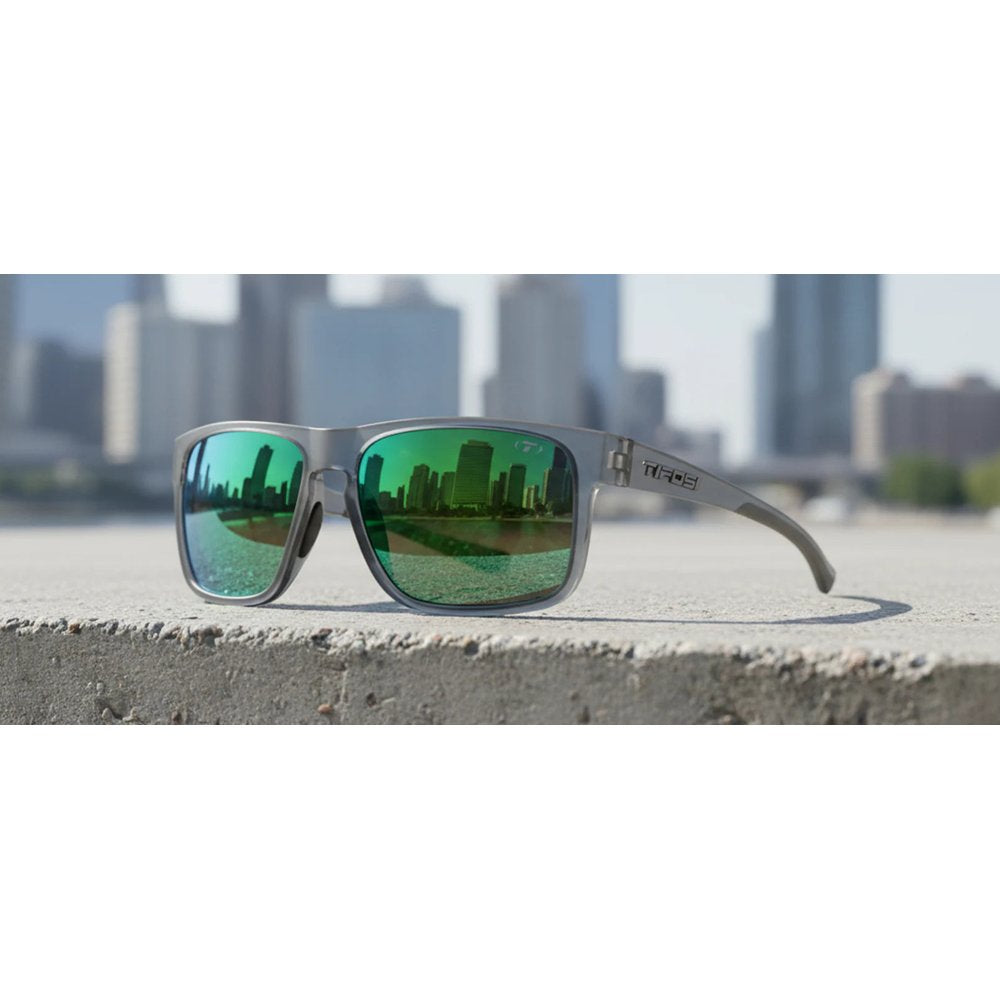 Tifosi Optics Swick Satin Vapor Emerald Mirror Polarized Sunglasses