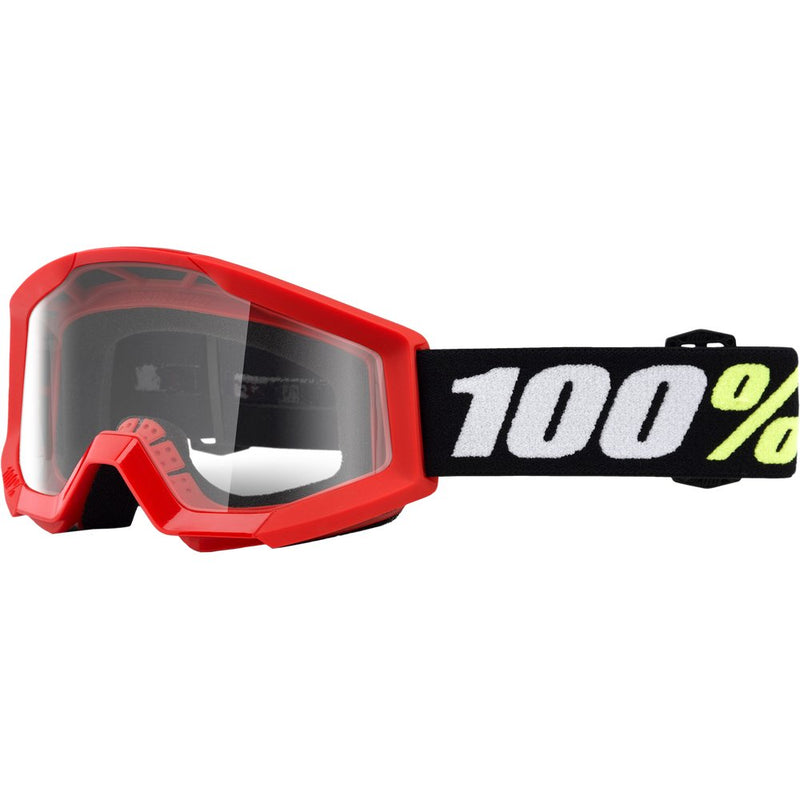 100Percent Strata Mini Goggle Red Clear Lens
