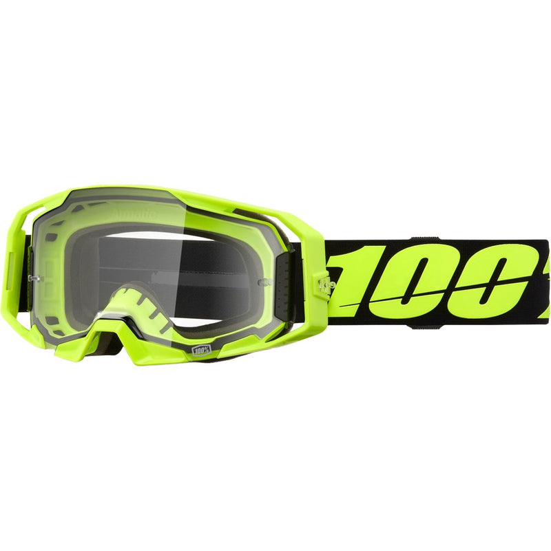 100Percent Armatic Goggle Neon Yellow Clear Lens