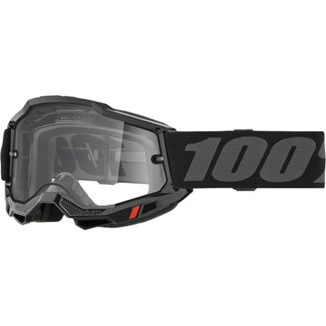 Accuri 2 Enduro Moto Goggle Black Clear Lens
