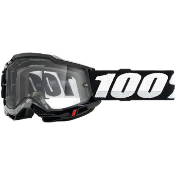 Accuri 2 Enduro Moto Goggle Black Clear Lens