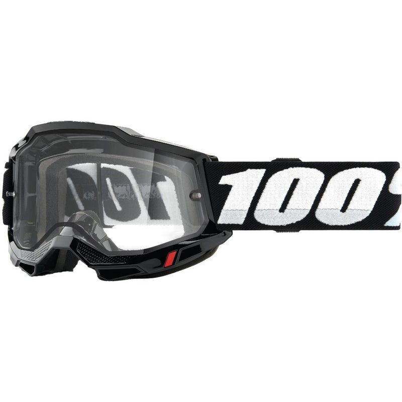 100Percent Accuri 2 Enduro Moto Goggle Black Clear Lens