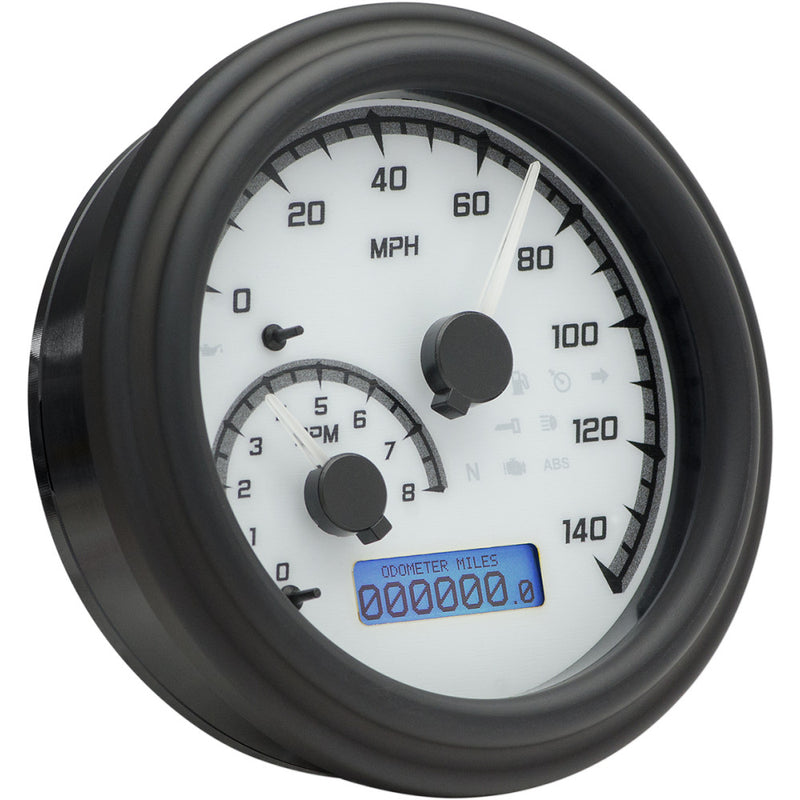 Dakota Digital MVX Series Fatbob Analog/Digital Gauge System - White/Gray/Black MVX-2004-WG-K
