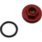 WORKS CONNECTION Aluminum Oil Filler Plug - Red - Kawasaki/Suzuki 24-190