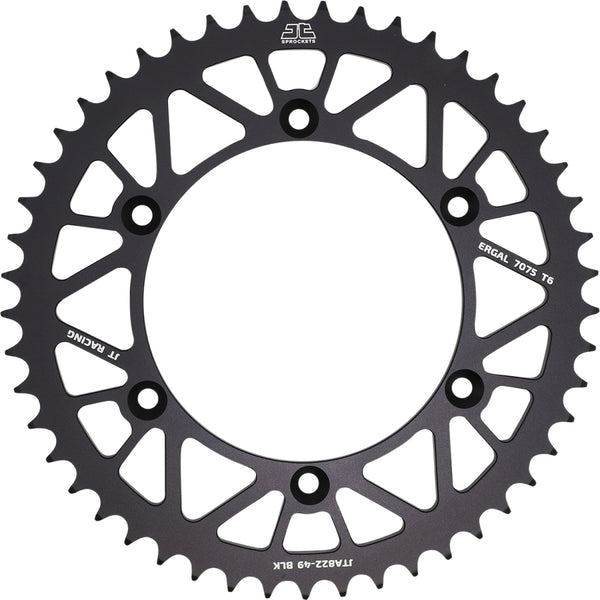 JT Sprockets Rear Sprocket - 520 - Black - 49 Tooth JTA822.49BLK