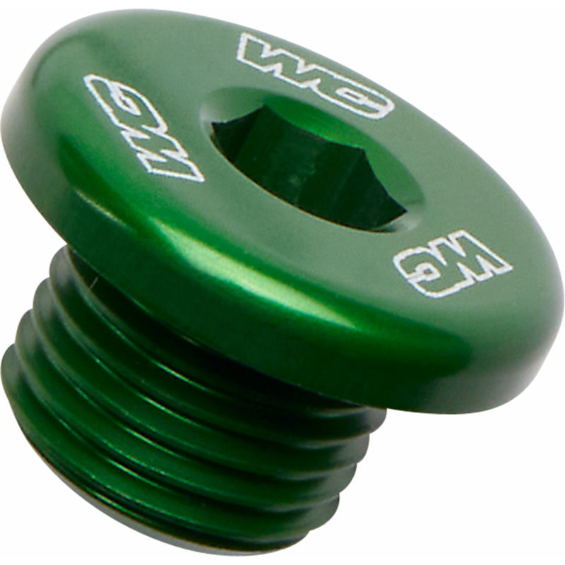 WORKS CONNECTION Radiator Drain Plug - Green - Honda/Kawasaki 24-633