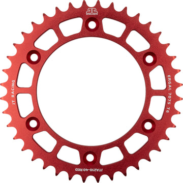 JT SPROCKETS Rear Sprocket - Red - 40 Tooth - Honda JTA210.40RED by JT Rear Sprockets   Aluminum/Alloy