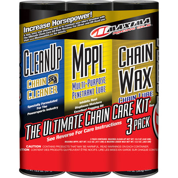 Maxima Racing Oil Chain Wax/Care Kit - Aerosol 70-749203