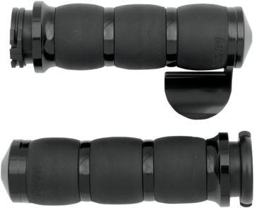 Avon Grips 3-Ring Velvet Air Grips - Throttle Boss - Black AIR-96-BOSS