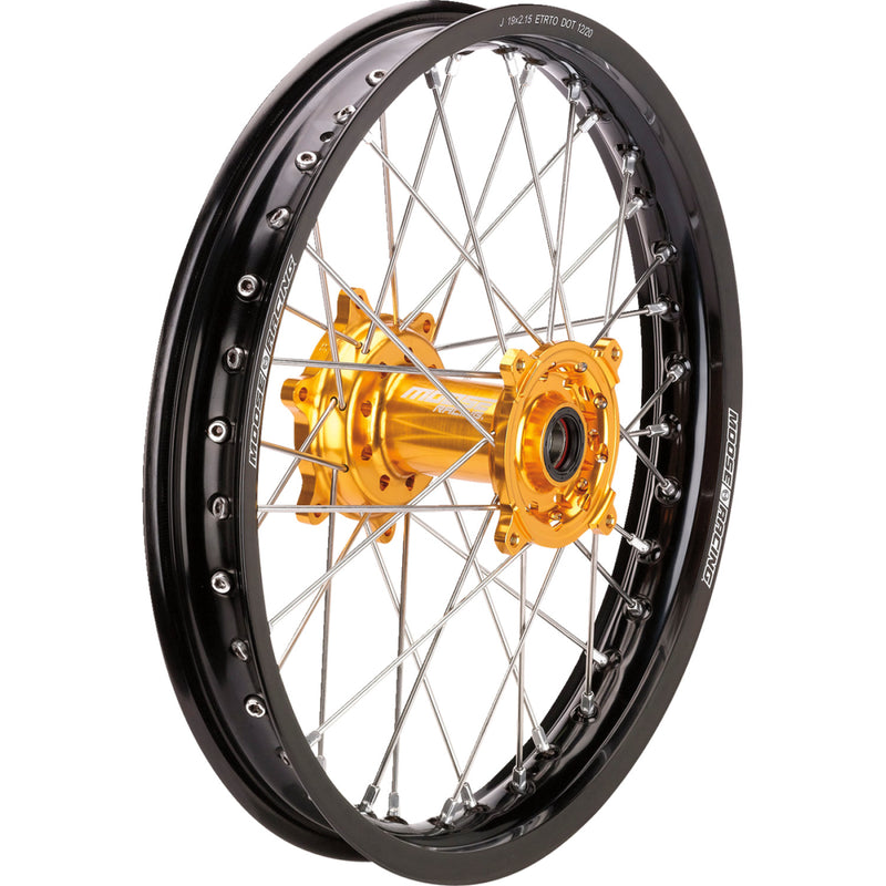 Moose Racing Wheel Assembly - SX-1 - Complete - Rear - Black Wheel/Gold Hub - 19x2.15 - Suzuki SR-21519-BKGD