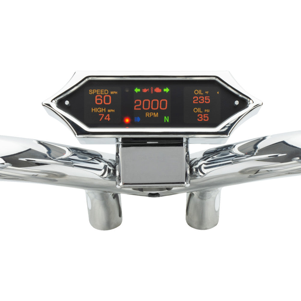 Dakota Digital Speedometer - Spiked - Chrome MLX-9204