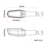 701 Led Turn Signals Black W/Clear Lens Pr