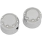 Covingtons Axle Covers - Front - Dimpled - Chrome - Pair - '80-'06 C0011-C