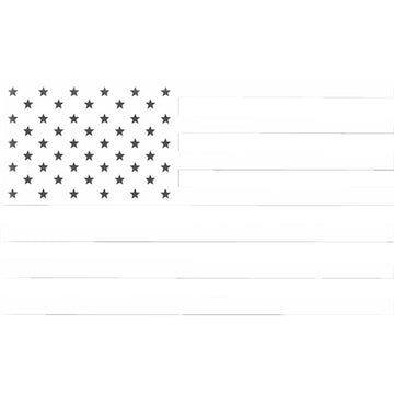 FACTORY EFFEX Die-Cut Decal - US Flag - Black/White - 3 Pack 28-94000