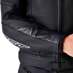 RST Tractech Evo D3O CE Leather Jacket - Black/White - S