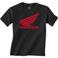 Honda Apparel Youth Honda Wing T-Shirt - Black - Small NP21S-Y3033-S | T Shirts Childs