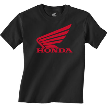 Honda Apparel Youth Honda Wing T-Shirt - Black - Large NP21S-Y3033-L | T Shirts Childs