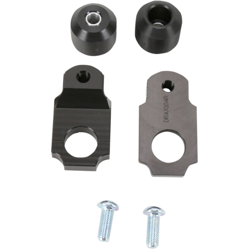 DRIVEN RACING Axle Block Sliders - Kawasaki ZX-6R - Black DRAX-104-BK