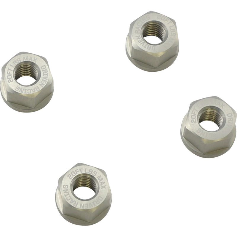 DRIVEN RACING Aluminum Sprocket Nuts - Silver - M8 x 1.25 DSN-02-SL