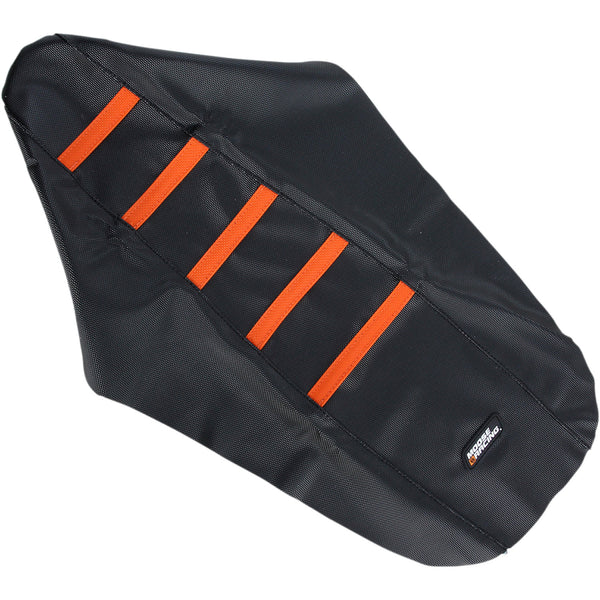 Moose Racing Ribbed Seat Cover - Black Cover/Orange Ribs - KTM KTM25003-336RT