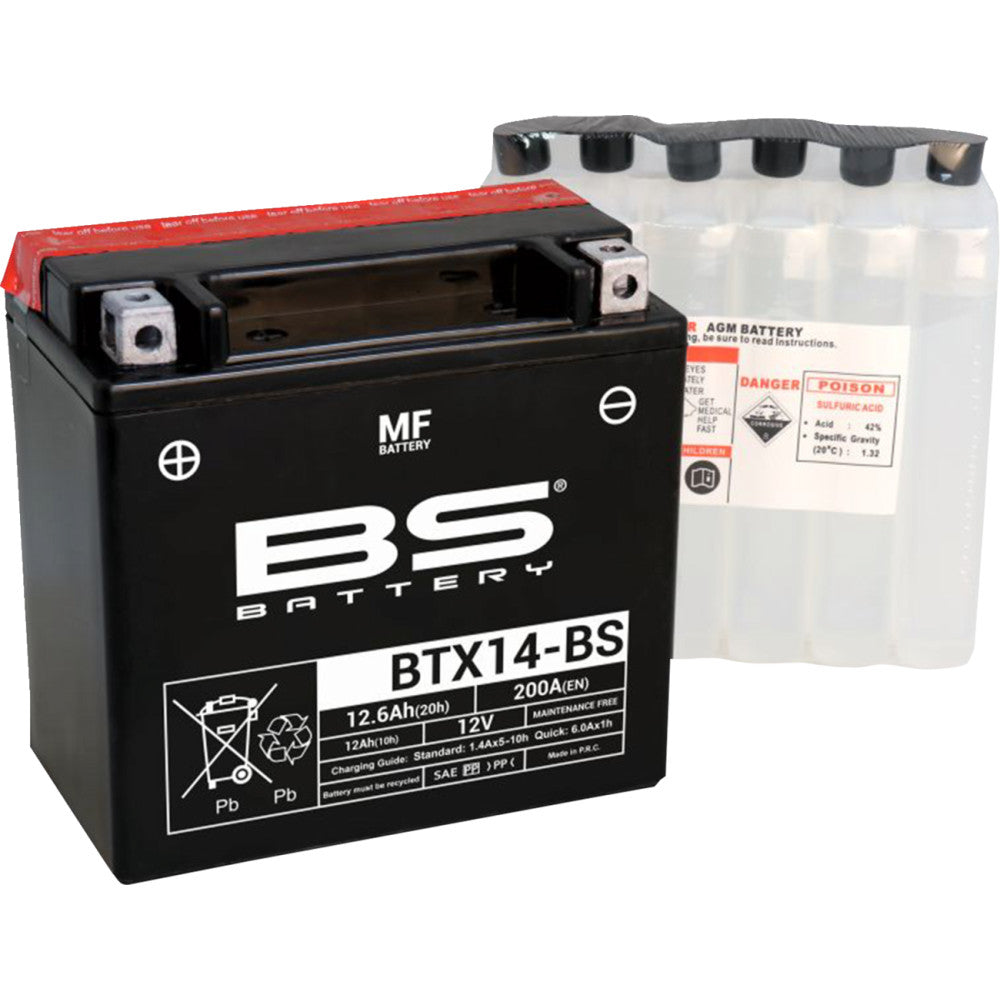 BS Battery Battery - BTX14-BS (YTX) 300604