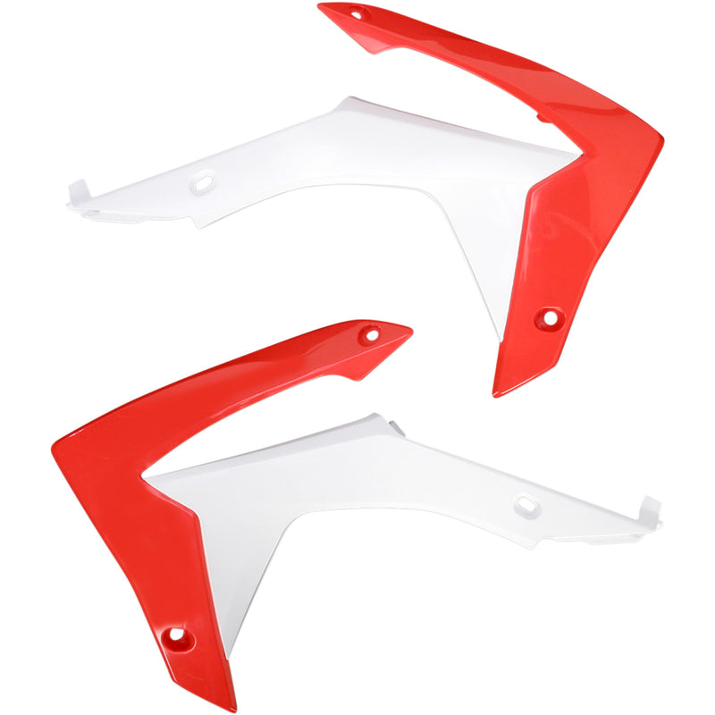 Acerbis Radiator Shrouds - White/Red 2314371030
