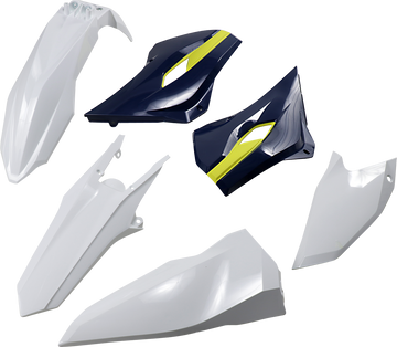 UFO Body Kit - '16 OEM White/Blue/Yellow - Husqvarna - FE/TE/TX HUKIT615-999W