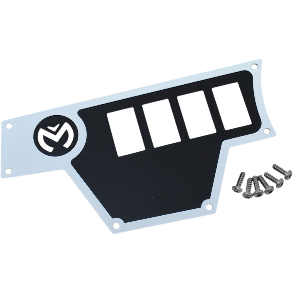 MOOSE OFFROAD Dash Plate - Large - Left - White 100-4361-PU