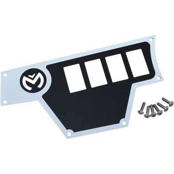 MOOSE OFFROAD Dash Plate - Large - Left - White 100-4361-PU