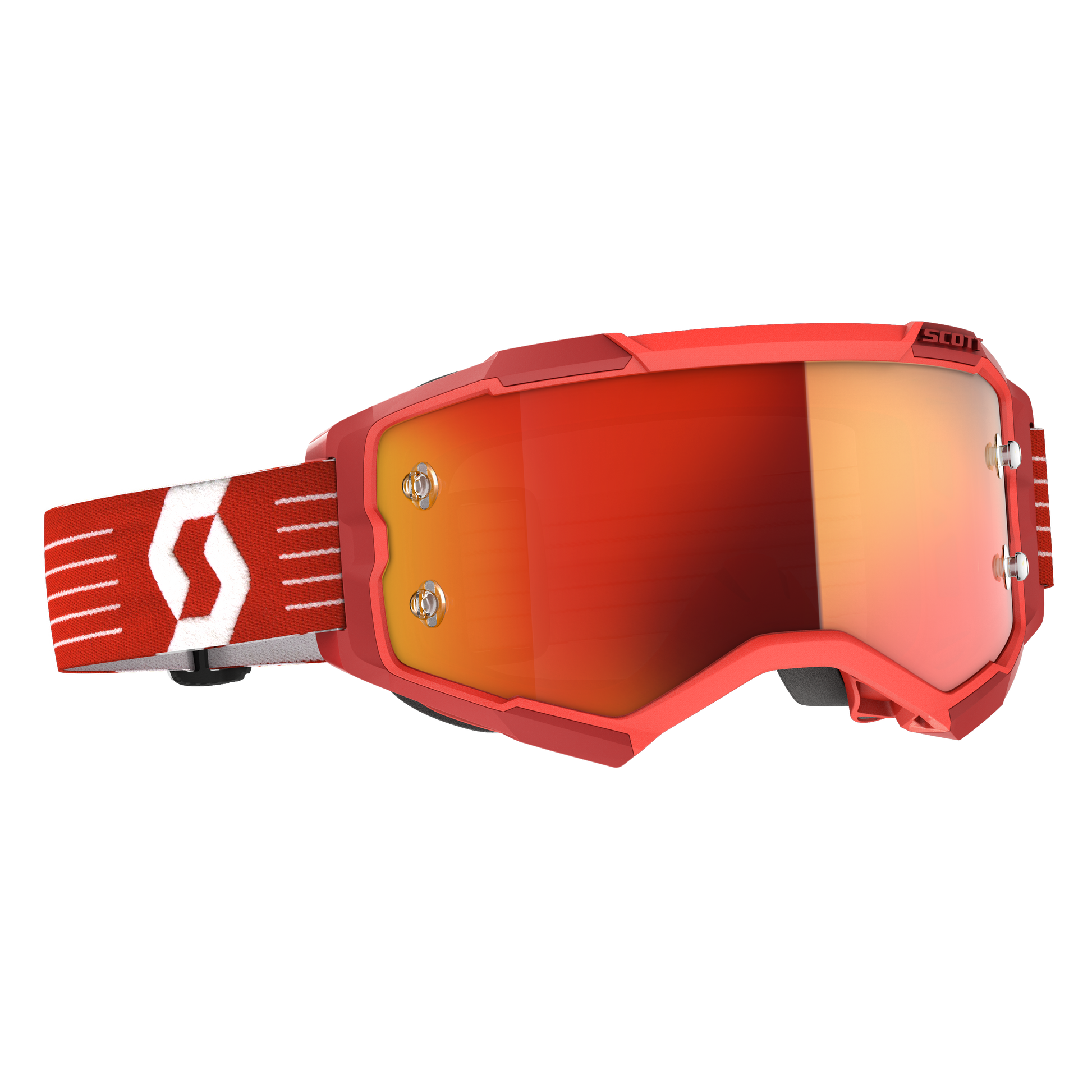 Fury Goggle Bright Red Orange Chrome Works Lens