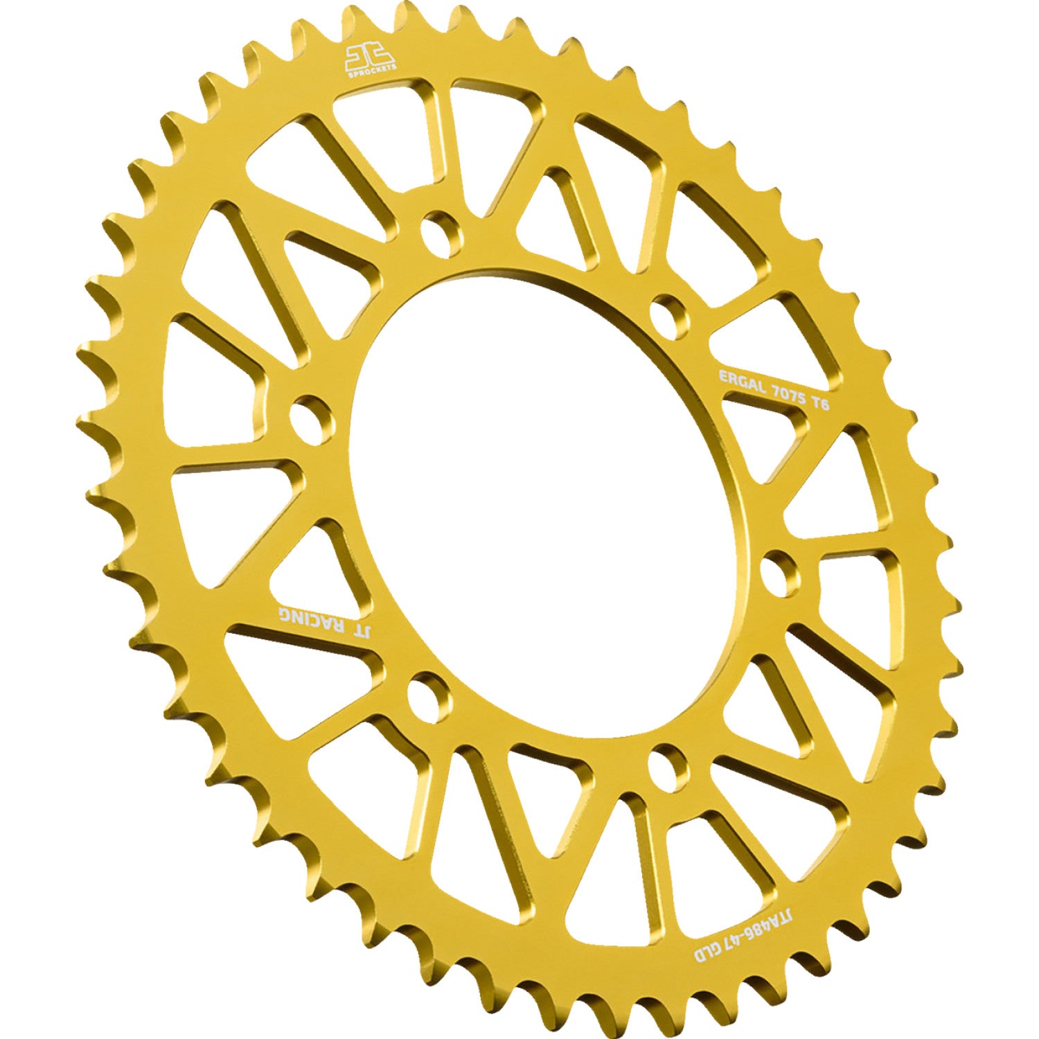 JT SPROCKETS Rear Sprocket - Aluminum - 47 Tooth - Gold - YZF-R1/LE JTA486.47GLD by JT Rear Sprockets   Aluminum/Alloy