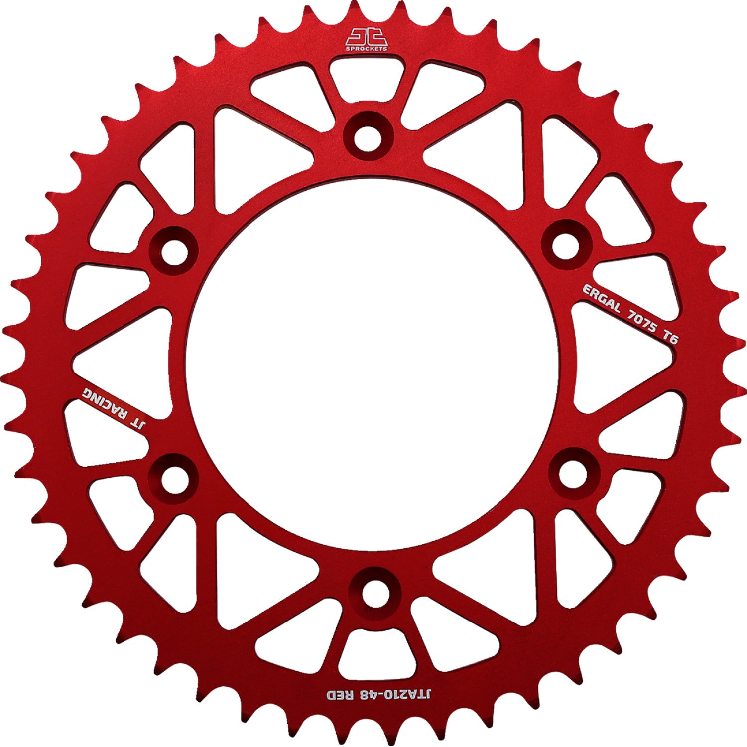 JT SPROCKETS Rear Sprocket - Honda/Beta - Red - 48 Tooth JTA210.48RED by JT Rear Sprockets   Aluminum/Alloy